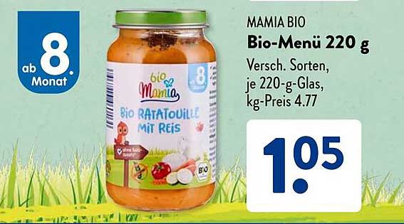 Mamia BIO Bio-Menü 220 g