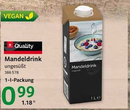 Mandeldrink ungesüßt 1-Liter-Packung