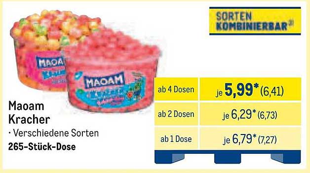 Maoam Kracher - Verschiedene Sorten, 265-Stück-Dose