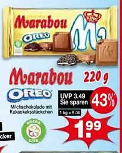 Marabou Oreo - Milchschokolade mit Kakaokeksstückchen