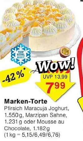Marken-Torte - Pfirsich Maracuja Joghurt