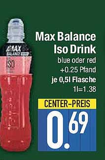 Max Balance Iso Drink blue oder red