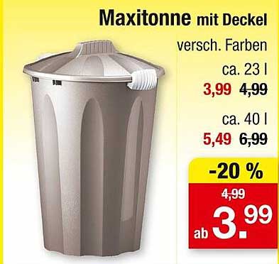 Maxitonne mit Deckel - Verschiedene Farben