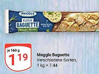 Meggle Baguette 160 g - verschiedene Sorten