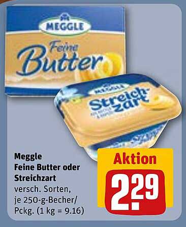 Meggle Feine Butter oder Streichzart