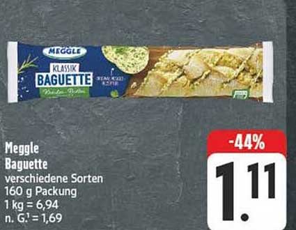 Meggle Klassik Baguette verschiedene Sorten 160 g