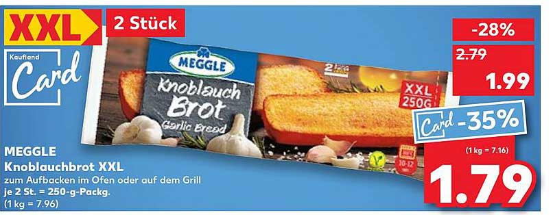 MEGGLE Knoblauchbrot XXL - 2 Stück