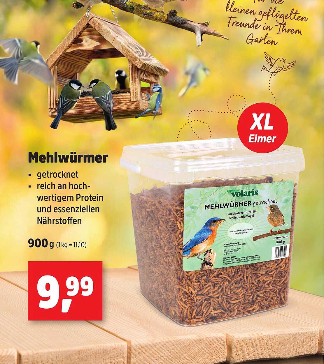 Mehlwürmer getrocknet 900 g