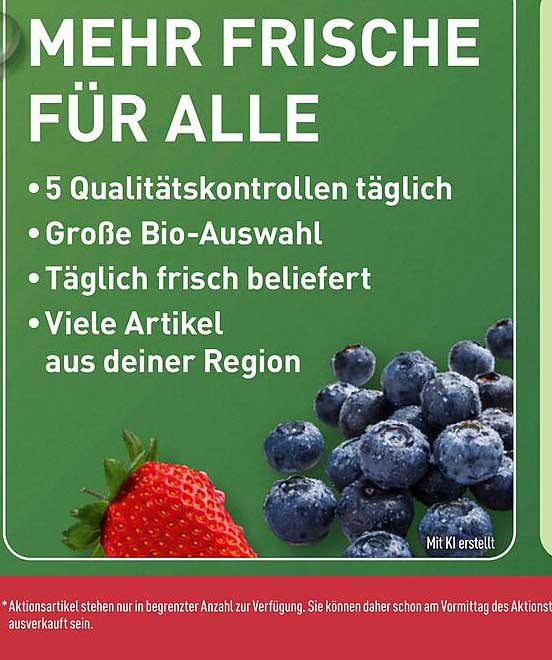 Mehr Frische für alle - Bio-Artikel bei Aldi Nord