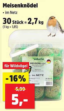 Meisenknödel im Netz - 30 Stück für Wildvögel