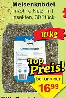 Meisenknödel im/ohne Netz, mit Insekten, 30 Stück