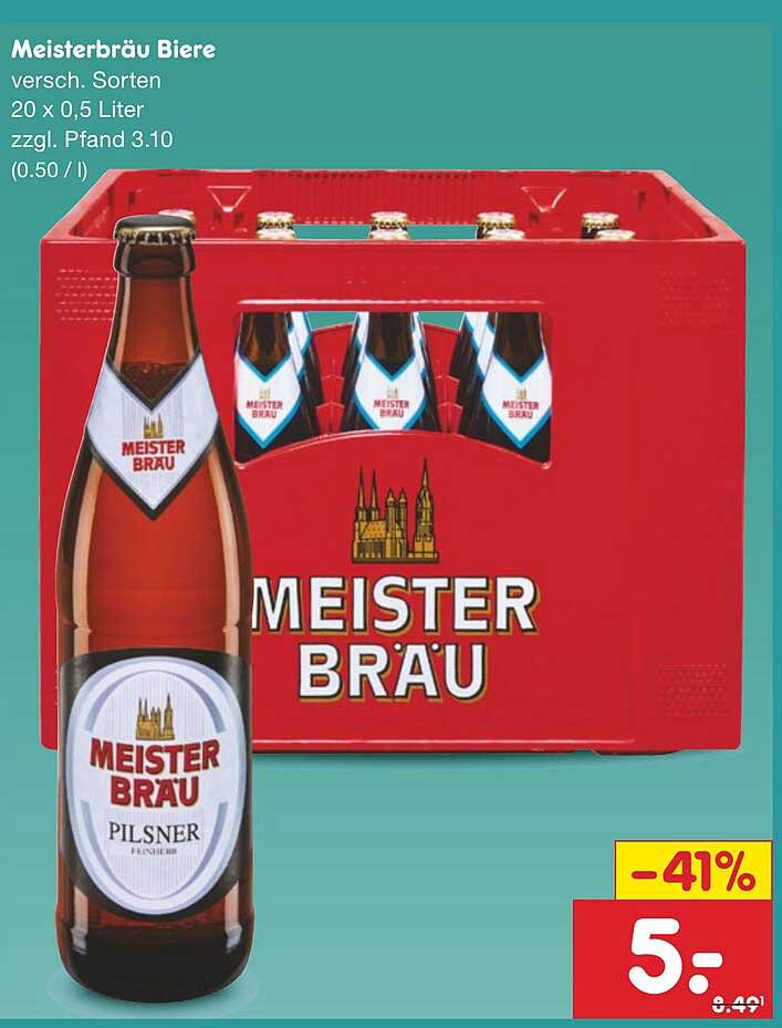 Meisterbräu Biere - 20 x 0,5 Liter