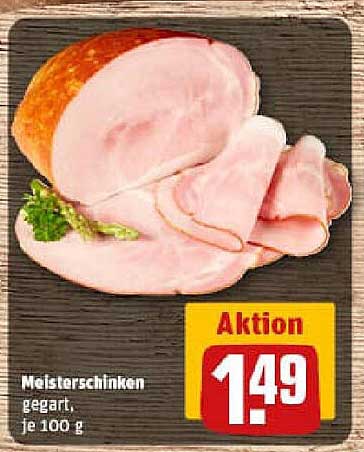 Meisterschnitt Schinken, gegart, je 100 g