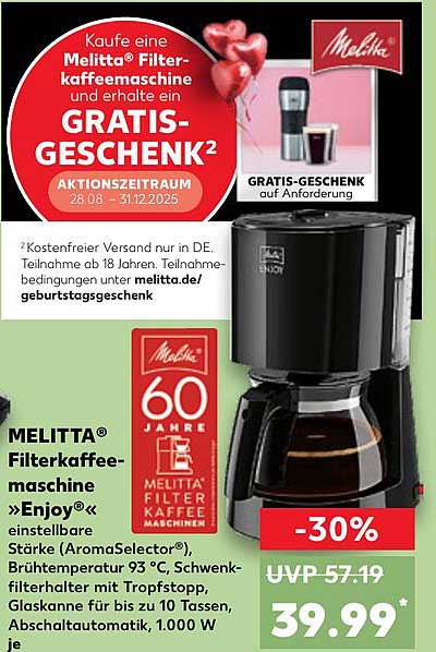 MELITTA® Filterkaffeemaschine »Enjoy«
