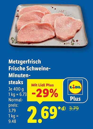 Metzgerfrisch Frische Schweine-Minutensteaks