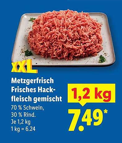 Metzgerfrisch Frisches Hackfleisch gemischt - 1,2 kg