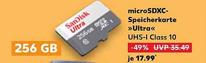 microSDXC-Speicherkarte »Ultra« 256 GB UHS-I Class 10