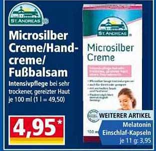 Microsilber Creme/Handcreme/ Fußbalsam