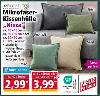 Mikrofaser-Kissenhülle "Nizza"