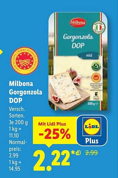 Milbona Gorgonzola DOP, 200 g