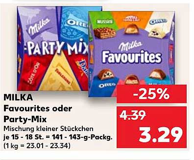 MILKA Favourites oder Party-Mix – Jetzt im Angebot!