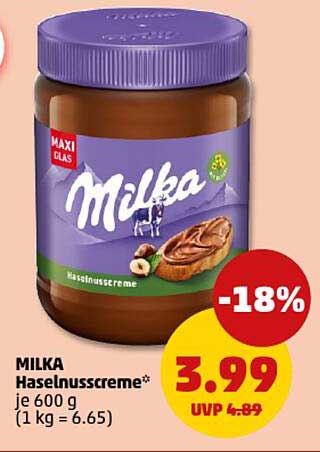 MILKA Haselnusscreme 600 g