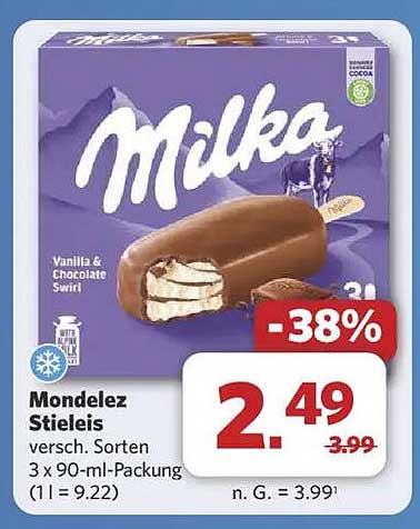 Milka Stieleis - Verschiedene Sorten im Angebot