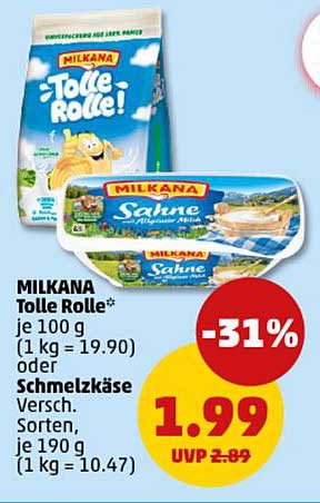 MILKANA Tolle Rolle oder Schmelzkäse - Jetzt zum Sonderpreis!