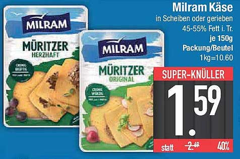 Milram Käse in Scheiben oder gerieben 150g – Super-Knüller!