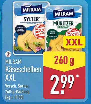 MILRAM Käse­scheiben XXL