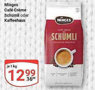 Minges Café Crème Schümli oder Kaffeehaus 1 kg