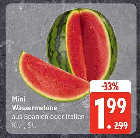 Mini Wassermelone aus Spanien oder Italien Kl. I, St.