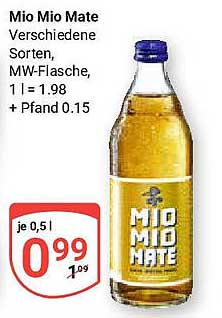 Mio Mio Mate - Verschiedene Sorten, MW-Flasche
