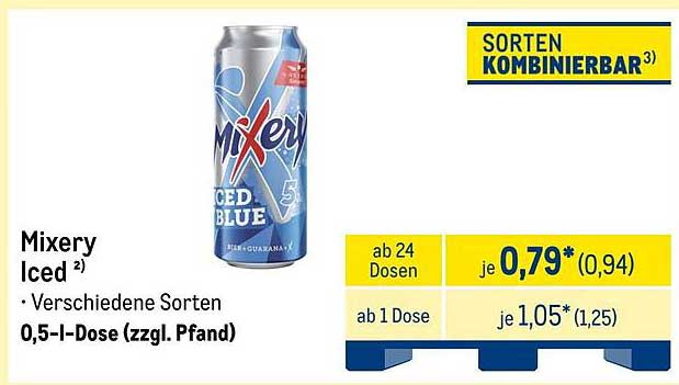 Mixery Iced 0,5-l-Dose (verschiedene Sorten)