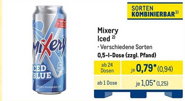 Mixery Iced - Verschiedene Sorten 0,5-l-Dose (zzgl. Pfand)