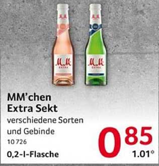 MM'chen Extra Sekt verschiedene Sorten und Gebinde