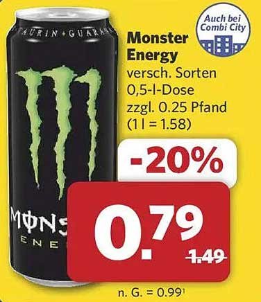 Monster Energy - 0,5 l Dose, verschiedene Sorten