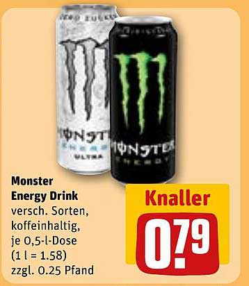 Monster Energy Drink, verschiedene Sorten, 0,5 l