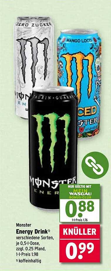 Monster Energy Drink - verschiedene Sorten