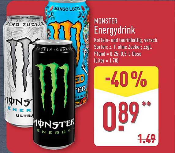 MONSTER Energydrink - Verschiedene Sorten