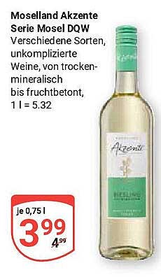 Moselland Akzente Serie Mosel DQW - Verschiedene Sorten