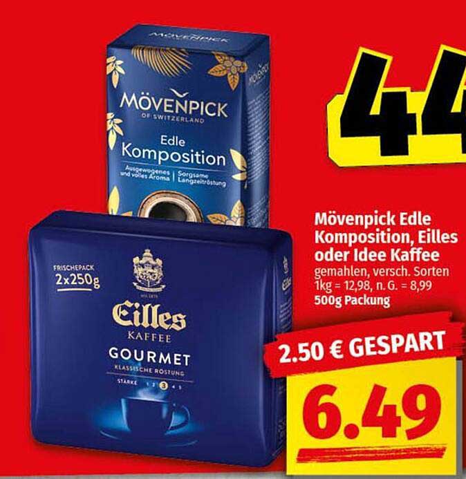 Mövenpick Edle Komposition, Eilles oder Idee Kaffee - 500g Packung