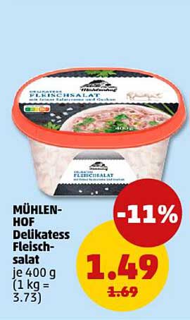 MÜHLEN-HOF Delikatess Fleischsalat je 400 g