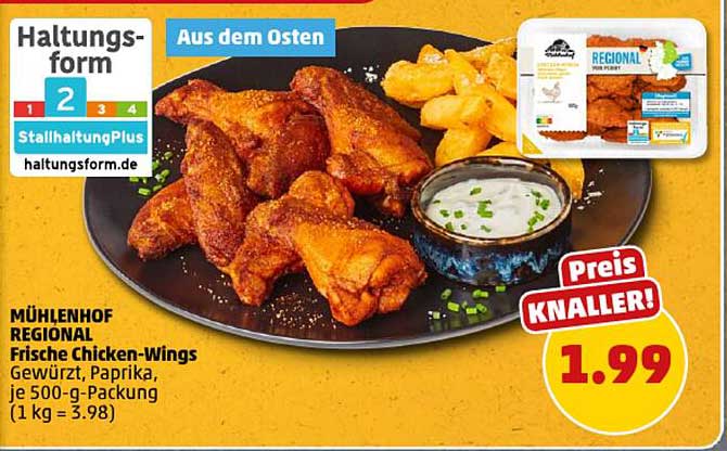 MÜHLENHOF REGIONAL Frische Chicken-Wings, je 500-g-Packung