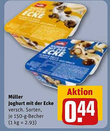 Müller Joghurt mit der Ecke - 150-g-Becher, verschiedene Sorten