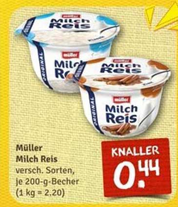 Müller Milch Reis - Verschiedene Sorten im 200-g-Becher