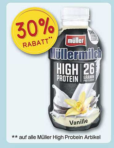 Müllermilch High Protein Vanille - 30% Rabatt