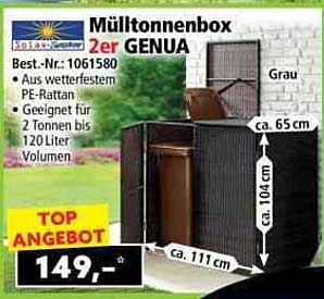 Mülltonnenbox 2er Genua