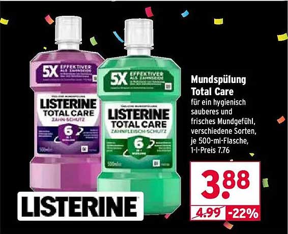 Mundspülung Total Care von Listerine