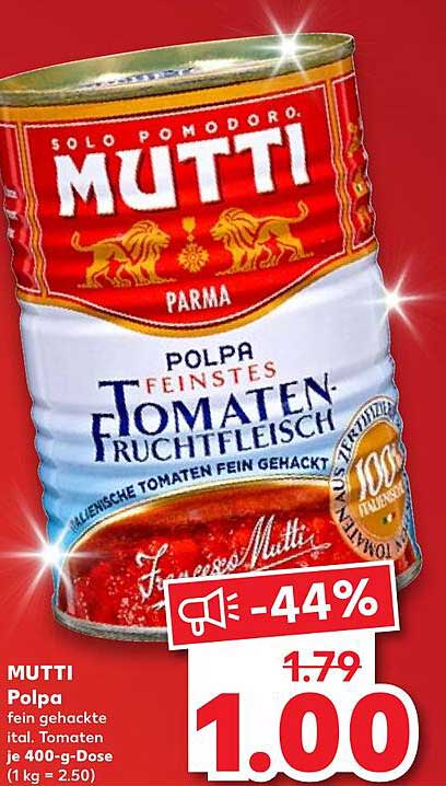 Mutti Polpa Feinstes Tomatenfruchtfleisch 400 g Dose